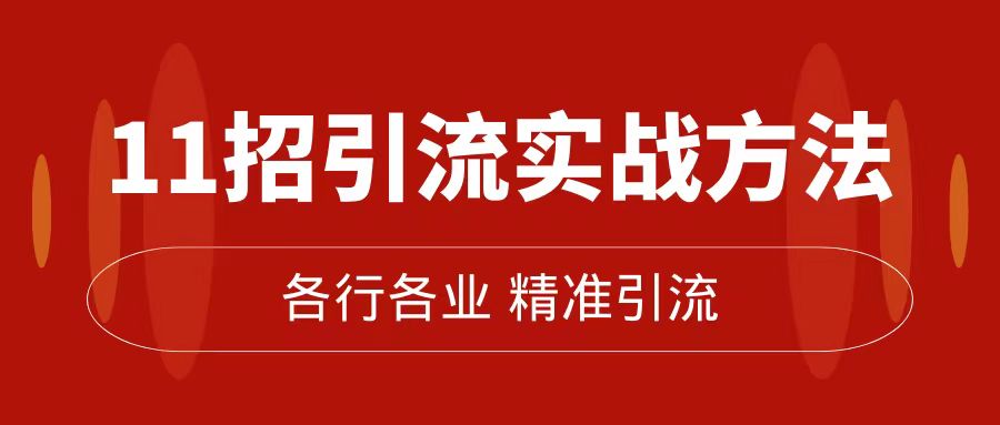 精准引流术：11招引流实战方法，让你私域流量加到爆（11节课完整版）创学金矿——2025年领先的创业与教育知识付费平台创学金矿· 知识付费平台