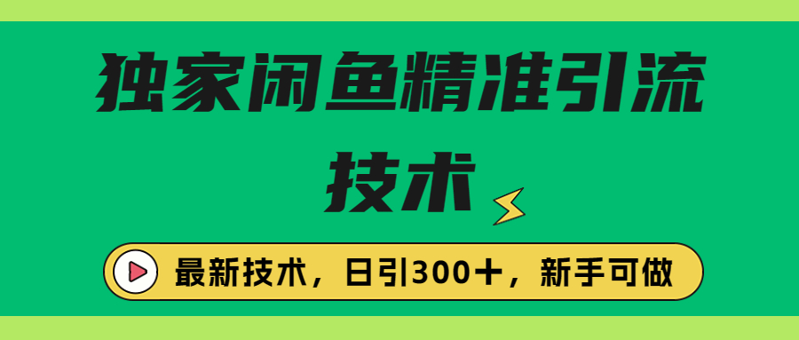 独家闲鱼引流技术，日引300＋实战玩法创学金矿——2025年领先的创业与教育知识付费平台创学金矿· 知识付费平台