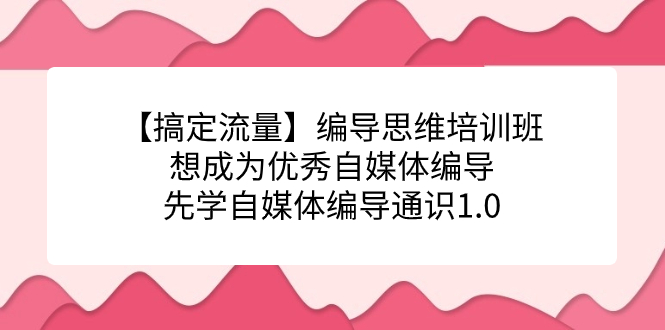 【搞定流量】编导思维培训班，想成为优秀自媒体编导先学自媒体编导通识1.0创学金矿——2025年领先的创业与教育知识付费平台创学金矿· 知识付费平台