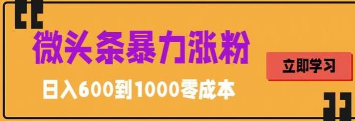 微头条暴力涨粉技巧搬运文案就能涨几万粉丝，简单0成本，日赚600创学金矿——2025年领先的创业与教育知识付费平台创学金矿· 知识付费平台