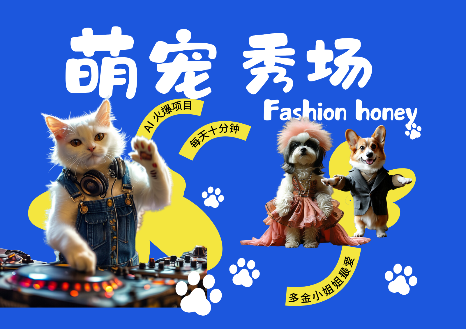 酷飒动物跳舞走秀 时尚喵FASHION汪 多金小姐姐最爱的 轻松月入破W创学金矿——2025年领先的创业与教育知识付费平台创学金矿· 知识付费平台