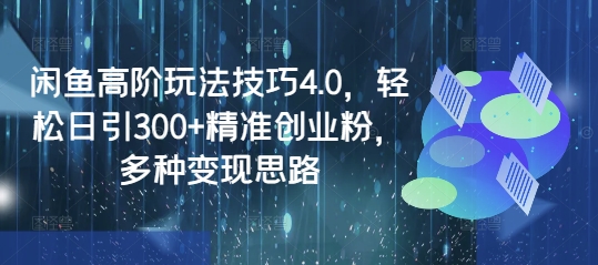 闲鱼高阶玩法技巧4.0，轻松日引300+精准创业粉，多种变现思路创学金矿——2025年领先的创业与教育知识付费平台创学金矿· 知识付费平台