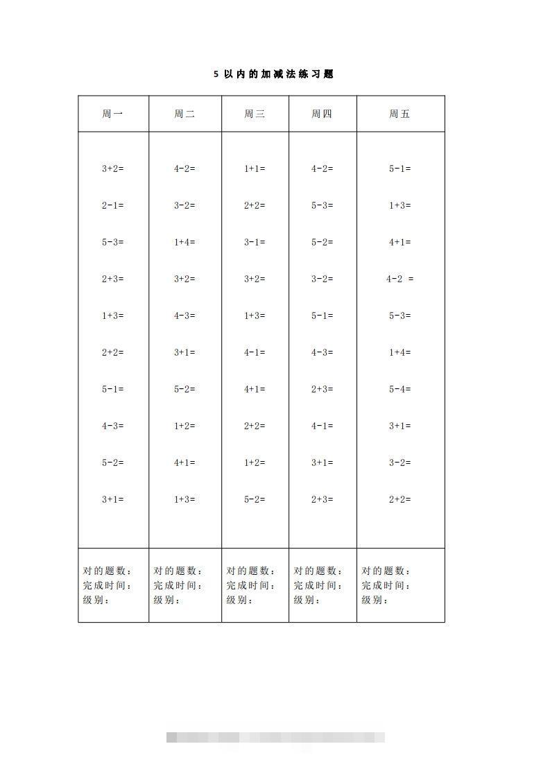 【数学】一（上）5、10、20以内口算天天练大全创学金矿——2025年领先的创业与教育知识付费平台创学金矿· 知识付费平台