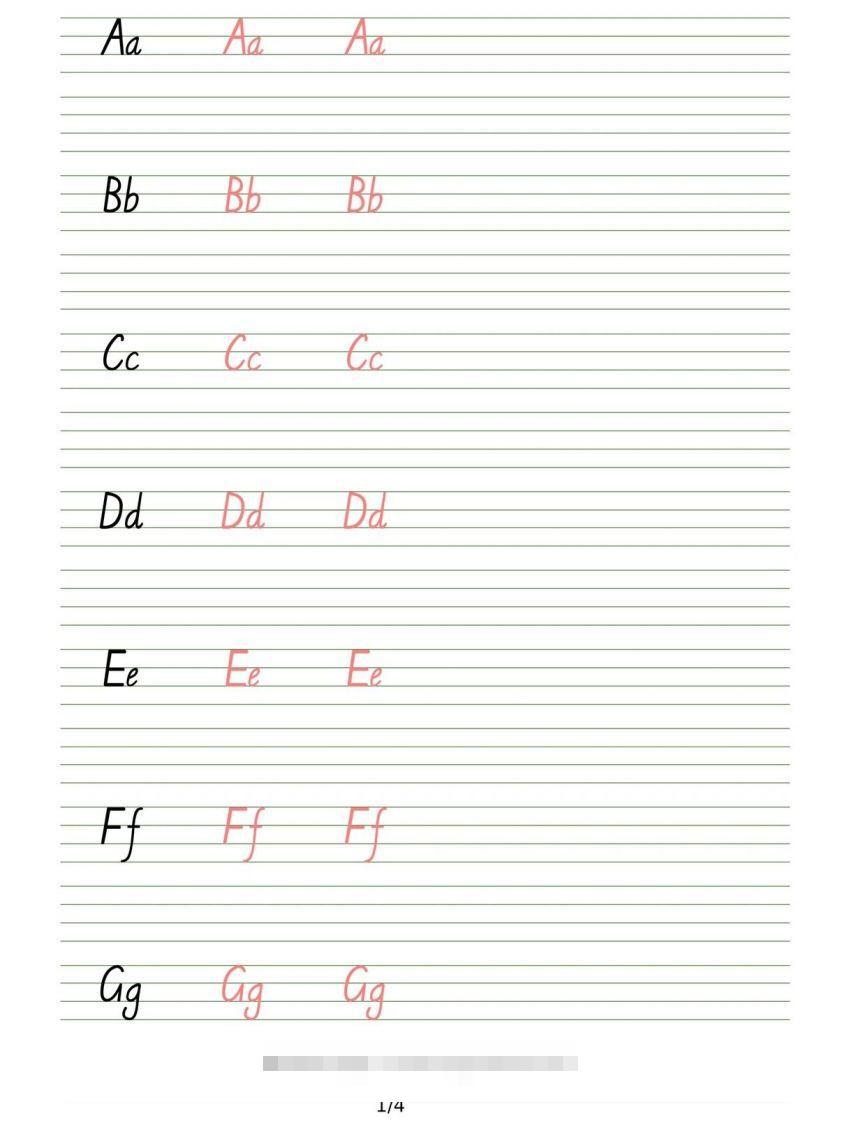 【英语】英文字帖-英文26个字母描红练习创学金矿——2025年领先的创业与教育知识付费平台创学金矿· 知识付费平台