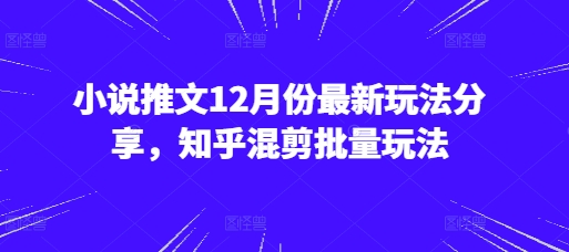 小说推文12月份最新玩法分享，知乎混剪批量玩法创学金矿——2025年领先的创业与教育知识付费平台创学金矿· 知识付费平台