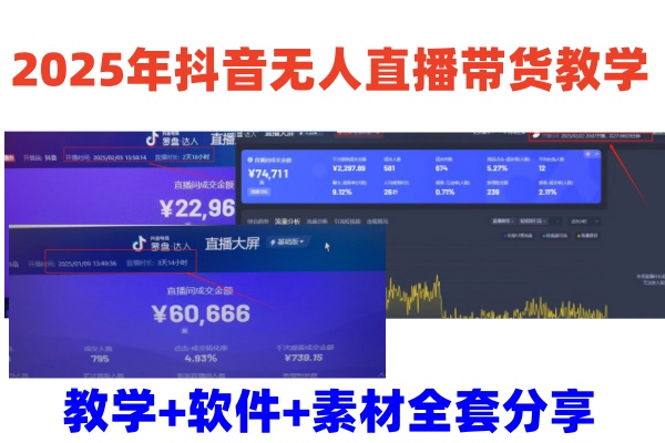 2025年抖音无人直播带货教学，从0到1全程干货快速撸金创学金矿——2025年领先的创业与教育知识付费平台创学金矿· 知识付费平台